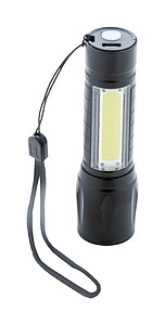 Baterka CHARGELIGHT ZOOM dobíjecí s COB světlem, 2módy svícení, vč.nabíjecího kabelu, černá