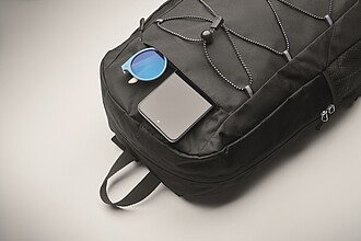 Batoh z polyesteru 600D RPET, černá