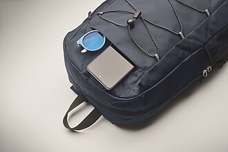 Batoh z polyesteru 600D RPET, tm. námořní modrá