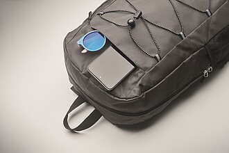 Batoh z polyesteru 600D RPET, tmavě šedá