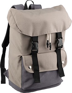 Batoh z polyesteru, šedohnědá