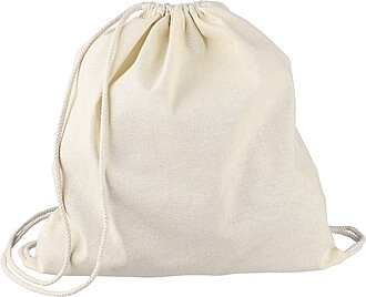 Bavlněný batoh se stahovací šňůrkou, béžový - reklamní předměty