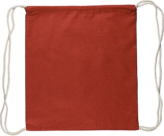Bavlněný batoh se stahovací šňůrkou, červený