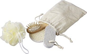 Bavlněný koupací set, světle krémová