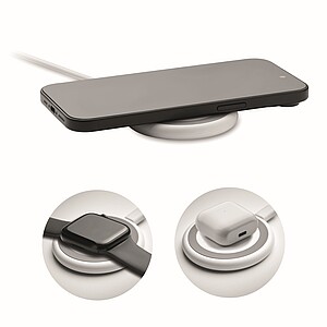 Bezdrátová nabíječka 3v1 15W, bílá