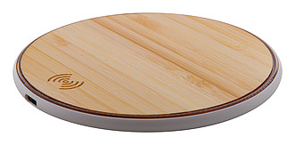 Bezdrátová nabíječka s bambusovým povrchem - reklamní předměty