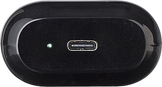 Bezdrátová sluchátka s bambusovým detailem, černá