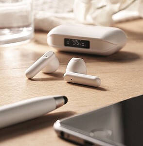 Bezdrátová TWS sluchátka, bílá