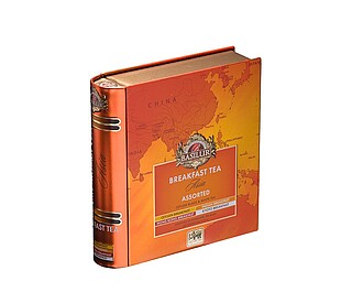 BLUBOK BASILUR Asian Breakfast Tea Book Assorted plech 32 x 1,5 g - reklamní předměty