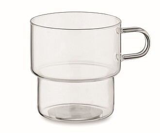 Borosilikátová sklenice 300 ml, transparentní - reklamní hrnky