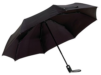 BURIAN Automatický větruvzdorný skládací deštník, černá