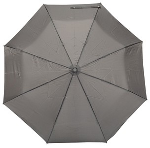 BURIAN Automatický větruvzdorný skládací deštník, šedá