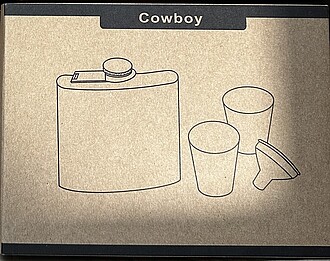 Butylka 150ml s nálevkou a 2 kalíšky