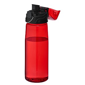 CAPRIA Sportovní tritanová láhev s odklápěcím víčkem, 700 ml, červená