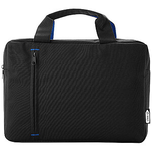 Černá konferenční taška z RPET s modrými detaily