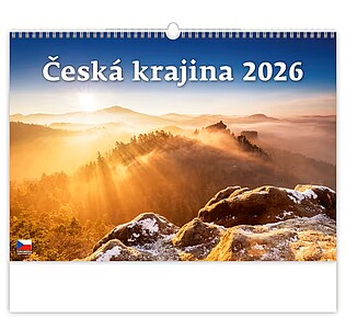 Česká krajina 2026, nástěnný kalendář, prodloužená záda - reklamní kalendáře