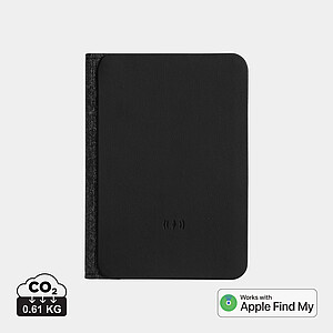 Cestovní peněženka s lokátorem z RCS polyesteru, černá - peněženka s vlastním potiskem