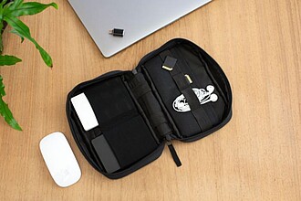 Cestovní pouzdro z RPET, černé