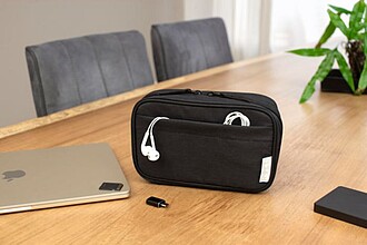 Cestovní pouzdro z RPET, černé