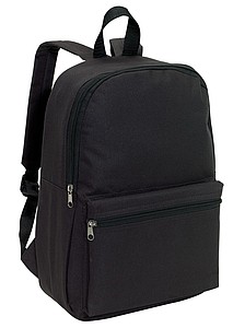 CHAPINO Batoh s dvěma kapsami na zip, černý - batoh s potiskem