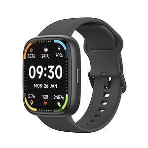 Chytré hodinky, černá - hodiny s vlastním potiskem