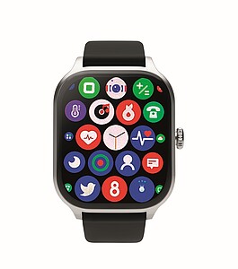 Chytré zdravotní hodinky, stříbrná