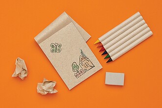 CORALINA Sada 6 nekonečných pastelek s bločkem