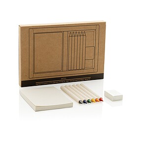 CORALINA Sada 6 nekonečných pastelek s bločkem