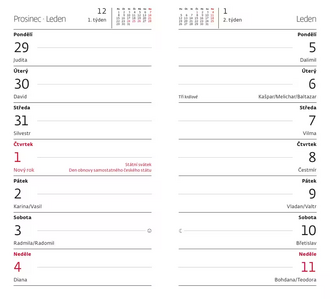 Čtrnáctidenní diář Napoli design 7 2026