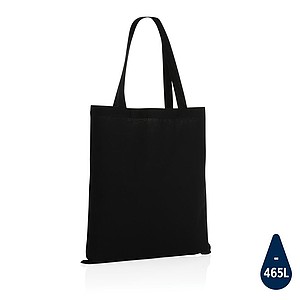 Čtvercová nákupní taška Impact AWARE™ z recyklované bavlny 145g, černá ekologické předměty