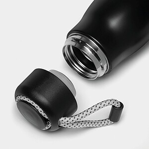 DALAGO Dvoustěnná termoska z nerezové oceli s poutkem, 500 ml, černá