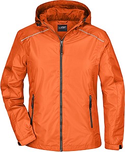 Dámská bunda do deště James & Nicholson RAIN, oranžová, M