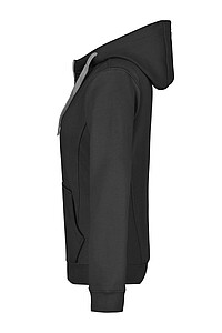 Dámská mikina James & Nicholson Doubleface, černá/šedá, velikost S