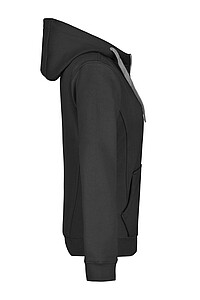 Dámská mikina James & Nicholson Doubleface, černá/šedá, velikost S