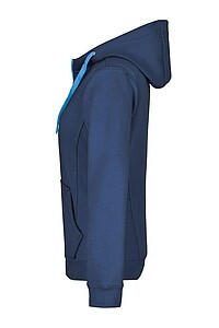 Dámská mikina James & Nicholson Doubleface, námořní modrá/modrá, velikost S