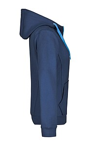 Dámská mikina James & Nicholson Doubleface, námořní modrá/modrá, velikost S