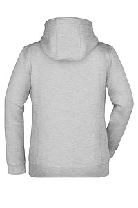 Dámská mikina James & Nicholson Doubleface, šedá/fialová, velikost S