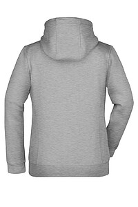 Dámská mikina James & Nicholson Doubleface, šedá/námořní modrá, velikost S