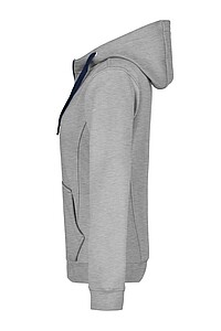 Dámská mikina James & Nicholson Doubleface, šedá/námořní modrá, velikost S