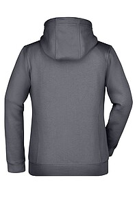 Dámská mikina James & Nicholson Doubleface, tmavě šedá/oranžová, velikost S