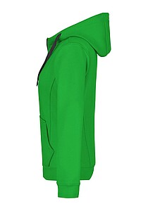 Dámská mikina James & Nicholson Doubleface, zelená/šedá, velikost S