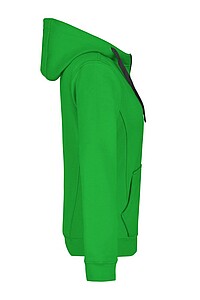 Dámská mikina James & Nicholson Doubleface, zelená/šedá, velikost S