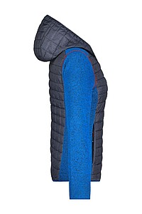 Dámská mikina JAMES & NICHOLSON, modrý melír/antracitová, velikost S