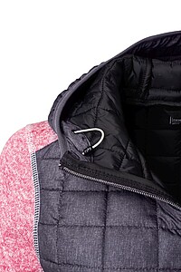 Dámská mikina JAMES & NICHOLSON, růžový melír/antracitová, velikost L