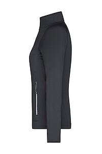 Dámská mikina James & Nicholson Stretchfleece, černá, velikost S