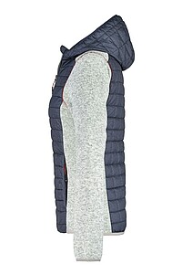 Dámská mikina JAMES & NICHOLSON, světle šedý melír/antracitová, velikost S