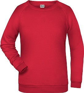 Dámská mikina James Nicholson sweatshirt women, červená, vel. XXL