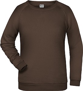 Dámská mikina James Nicholson sweatshirt women, hnědá, vel. XXL - mikina s vlastním potiskem