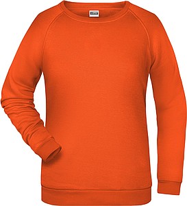 Dámská mikina James Nicholson sweatshirt women, oranžová, vel. XS