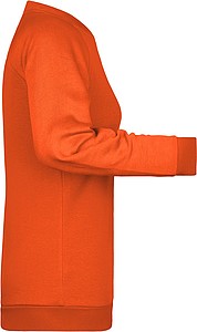 Dámská mikina James Nicholson sweatshirt women, oranžová, vel. XS